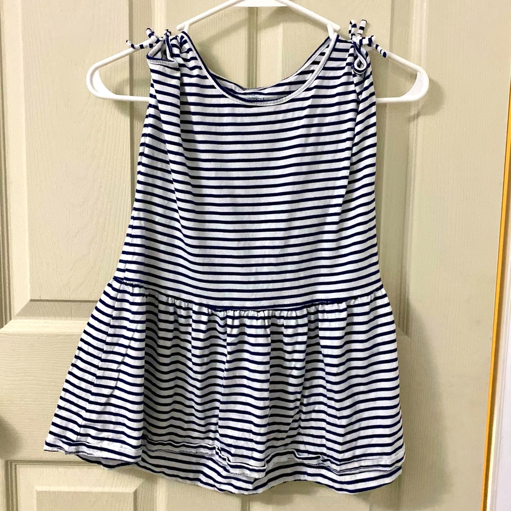 Oshkosh Girls Summer Blue and White Top Size 14